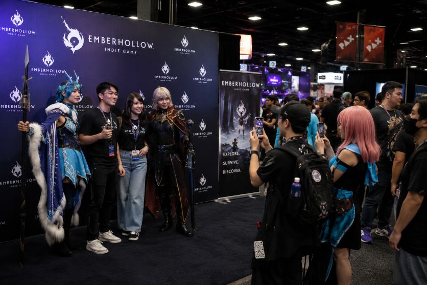 Gaming expo photo backdrop area